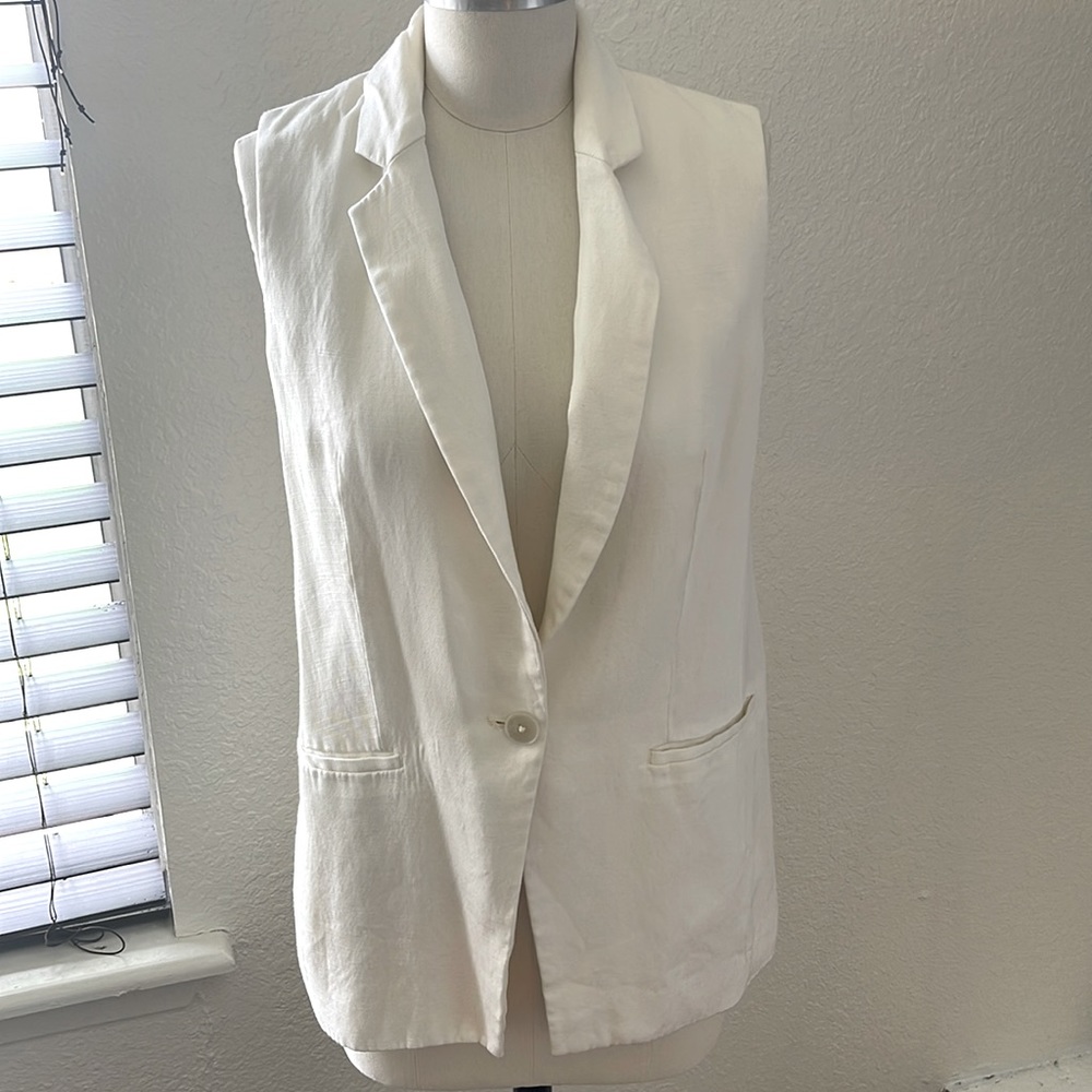Cream Long Vest